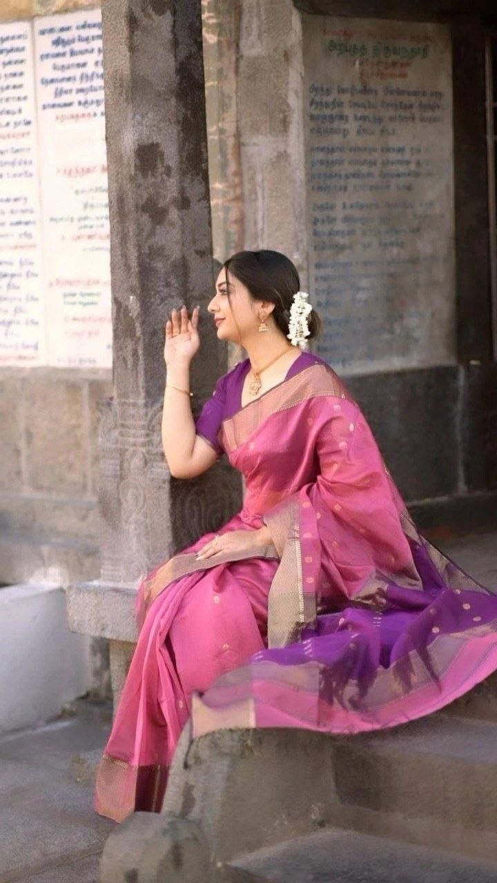 Manchali By Aab Soft Art Silk Jacquard Border Saree 